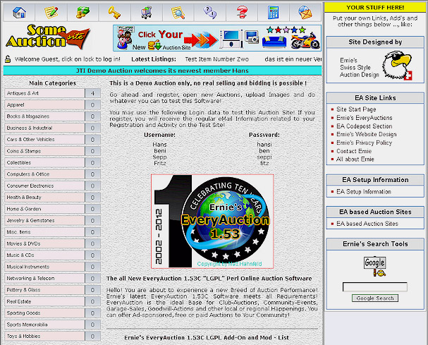 EveryAuction 1.53C is a fully working Startup Software for Developers.